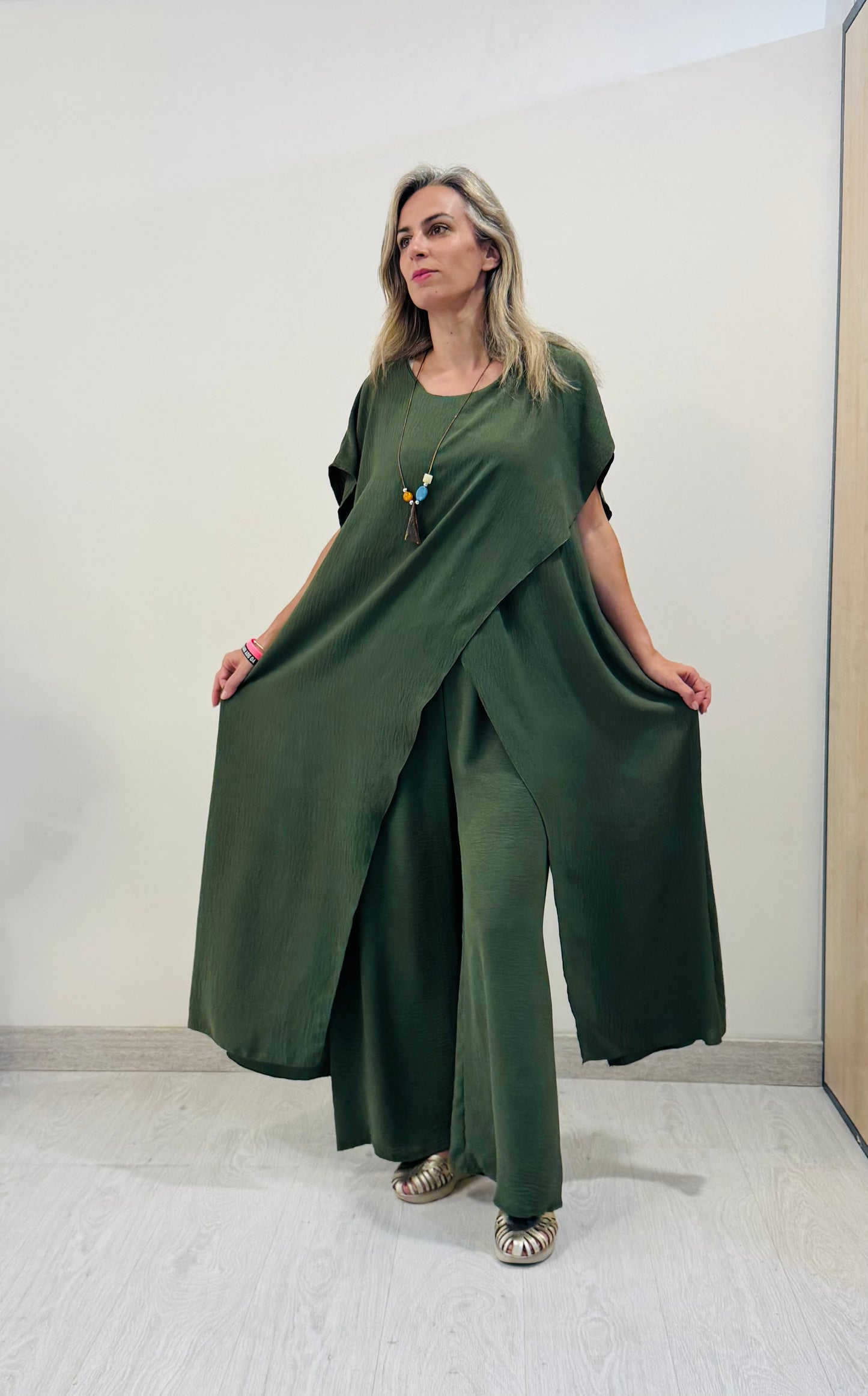 CONJUNTO VERANO FLUIDO VERDE