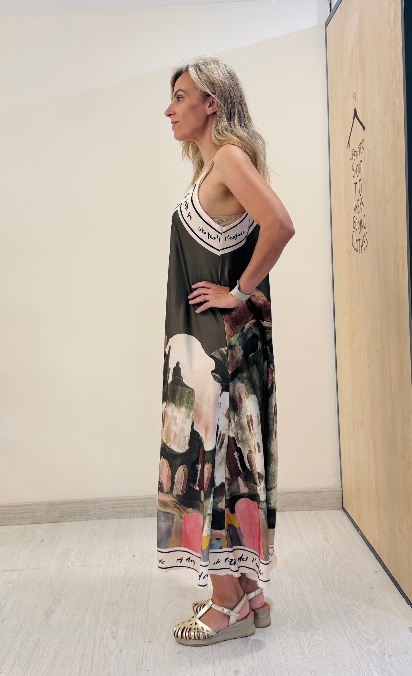 VESTIDO SATINADO ACUARELA