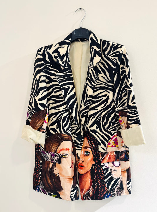 BLAZER MUJER ZEBRA
