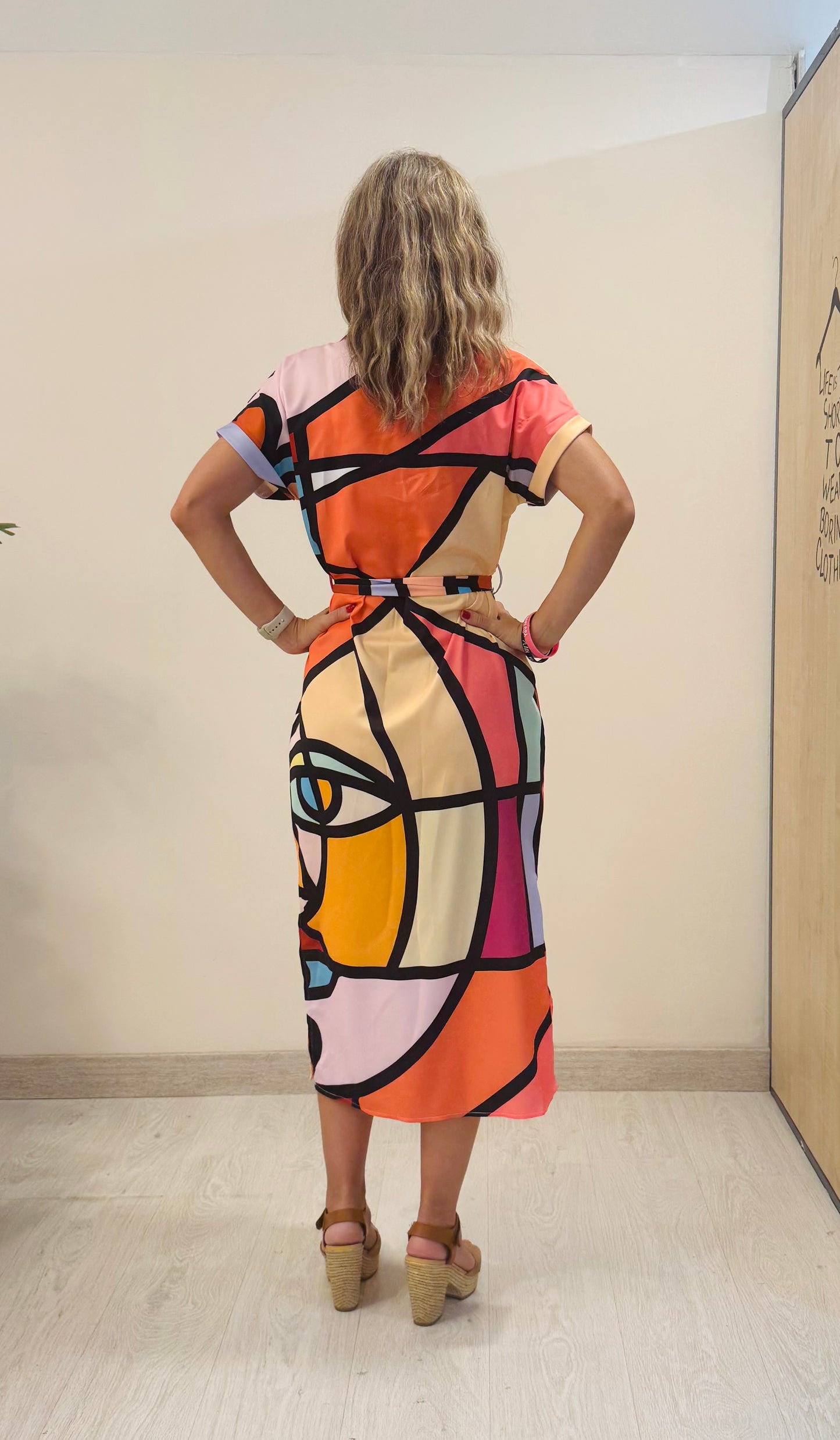 VESTIDO CAMISERO CUBISTA