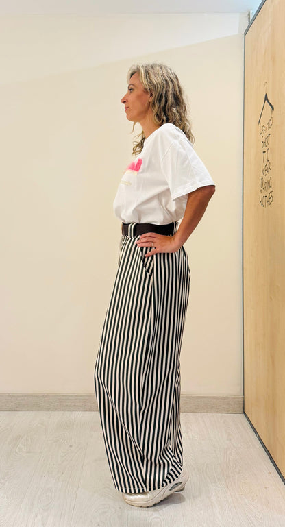 PANTALÓN PALAZZO RAYAS