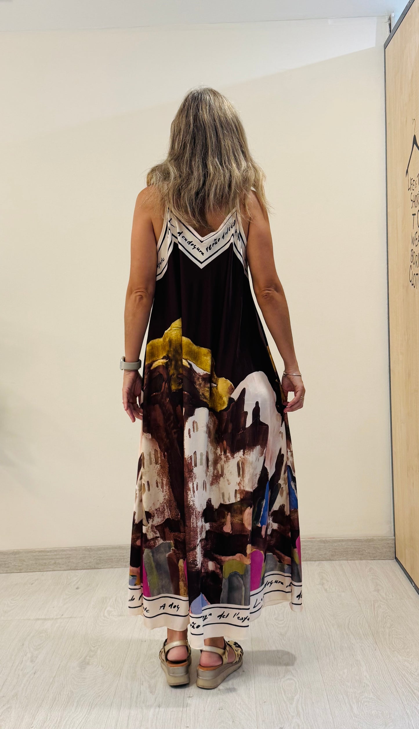 VESTIDO SATINADO ACUARELA