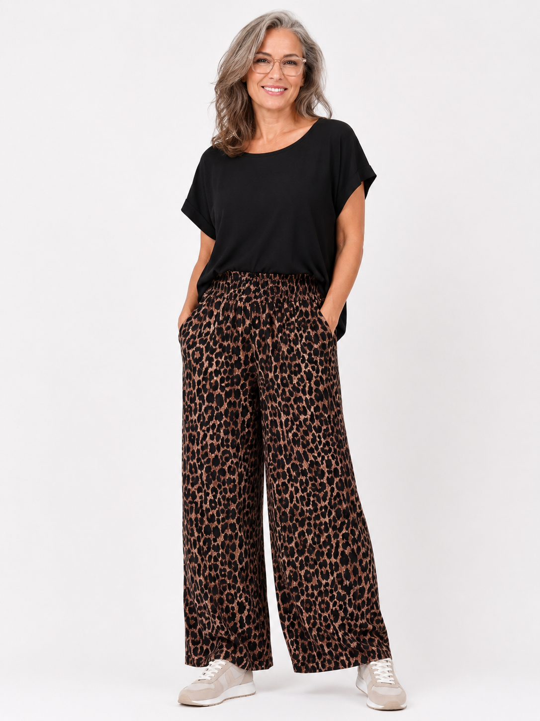 PANTALÓN PALAZZO ANIMAL PRINT
