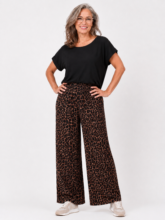 PANTALÓN PALAZZO ANIMAL PRINT