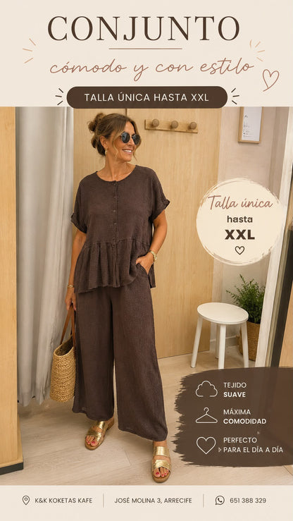 CONJUNTO TEXTURA CHOCOLATE