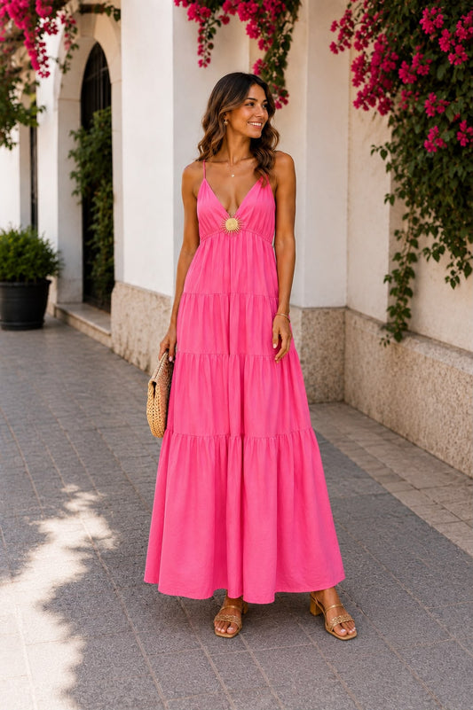 VESTIDO SOL ROSA