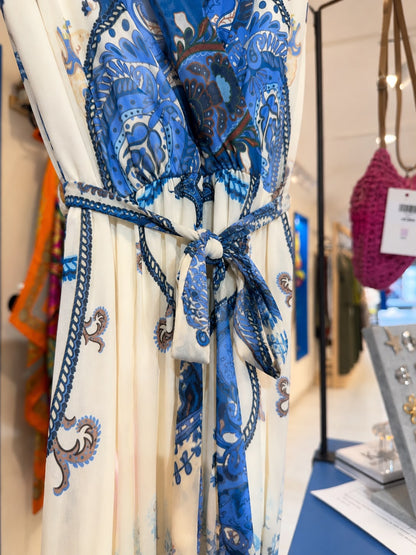 VESTIDO LARGO ESTAMPADO AZUL
